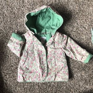 Cute Toddler Girls Spring Jacket- button off hood